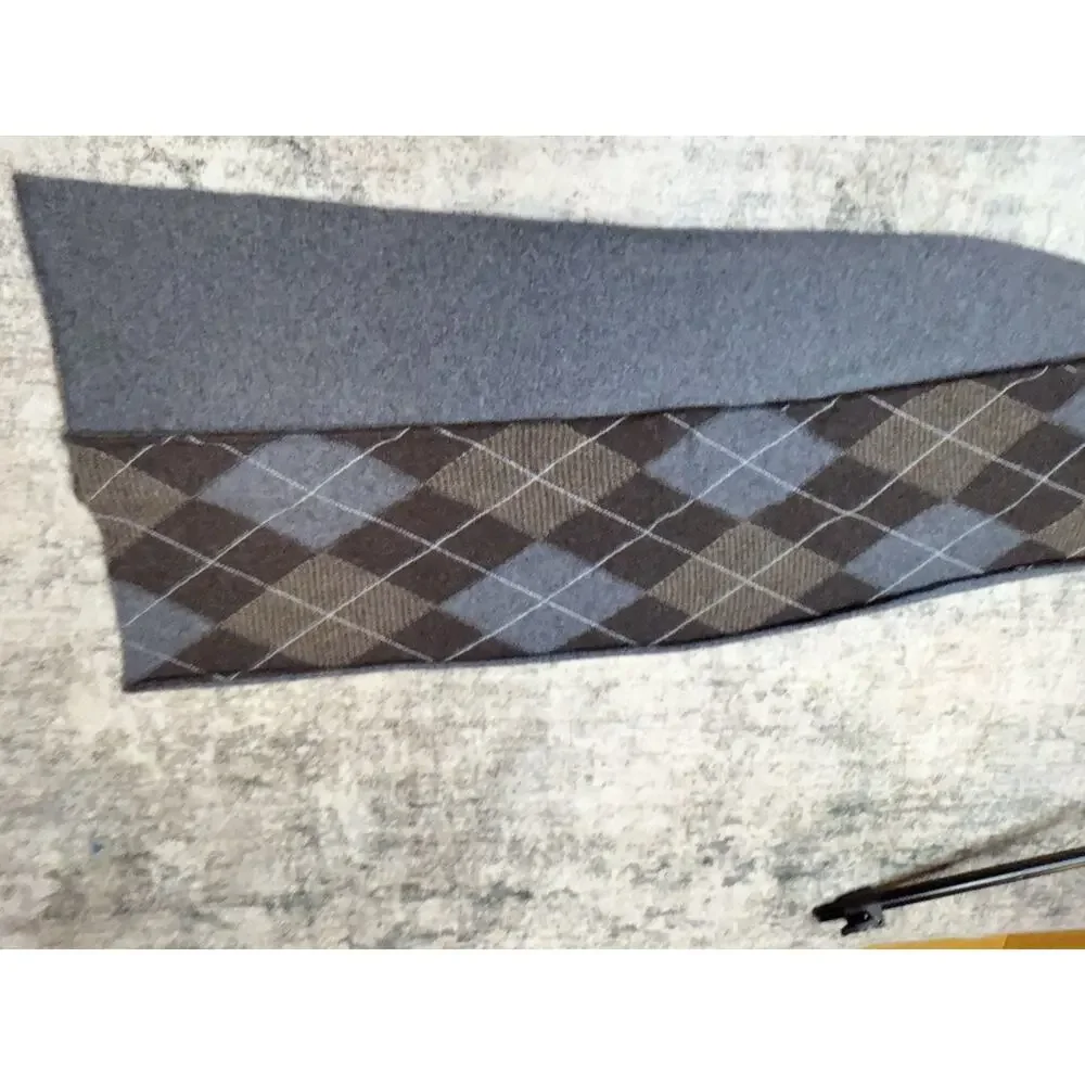 Cashmere Scarf Gray Brown Blue Diamond Argyle Preppy Cozy Classic Academia Cozy